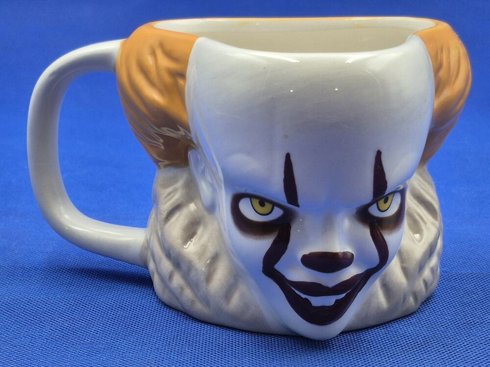 Paladone IT Pennywise Scary Clown Figural Ceramic Mug 5x4" White Orange